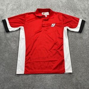 Winners Circle NASCAR #9 Racing Polo Shirt Mens Large Red Short Sleeve‎